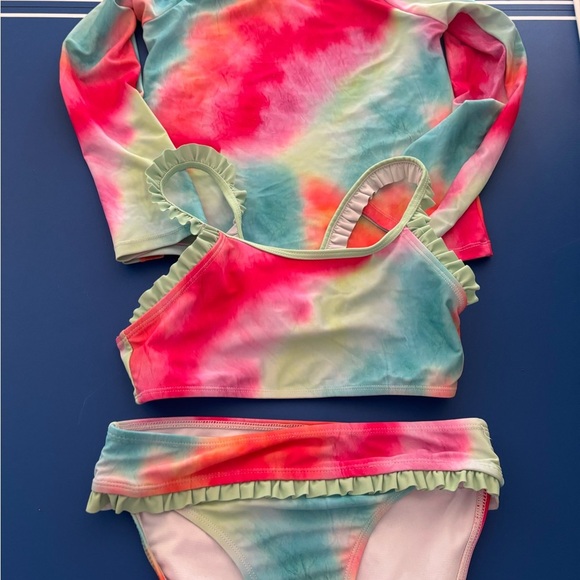 Girls Milly loves Lilly sz 10 bikini and rashguard - Picture 1 of 4